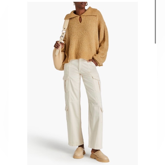 rag & bone Pants - rag & bone Cailyn high-rise cargo jeans Cream women’s size 28